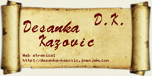 Desanka Kažović vizit kartica